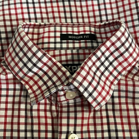 Express Men’s Patterned Long Sleeve Button Down Dress Shirt - Picture 6 of 7